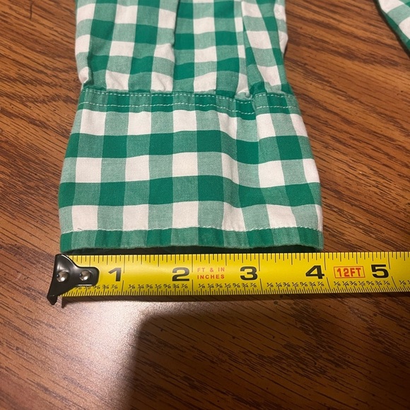 J.Crew Slim Fit Green & White Gingham Button-Down Shirt - size medium - Picture 6 of 8